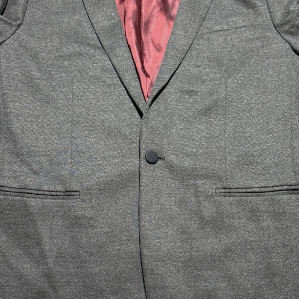 John Varvatos Gray Blazer with Pink Lining
